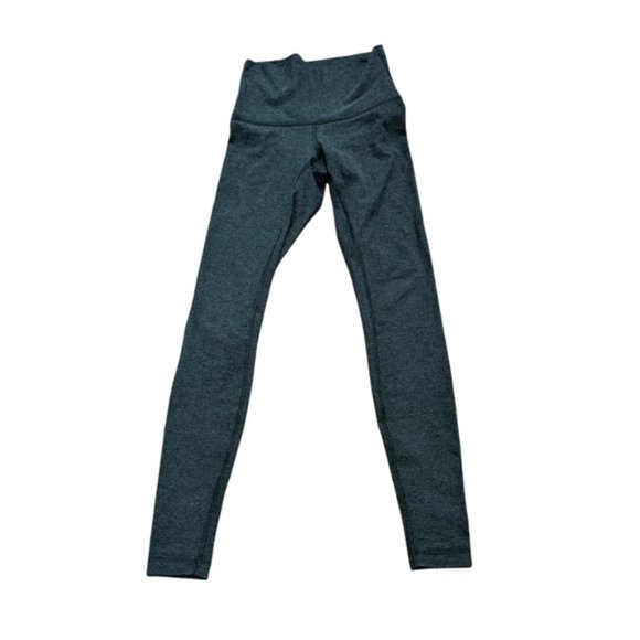 Lululemon Wunder Under Pant (Roll Down) Heathered Black - Picture 9 of 9